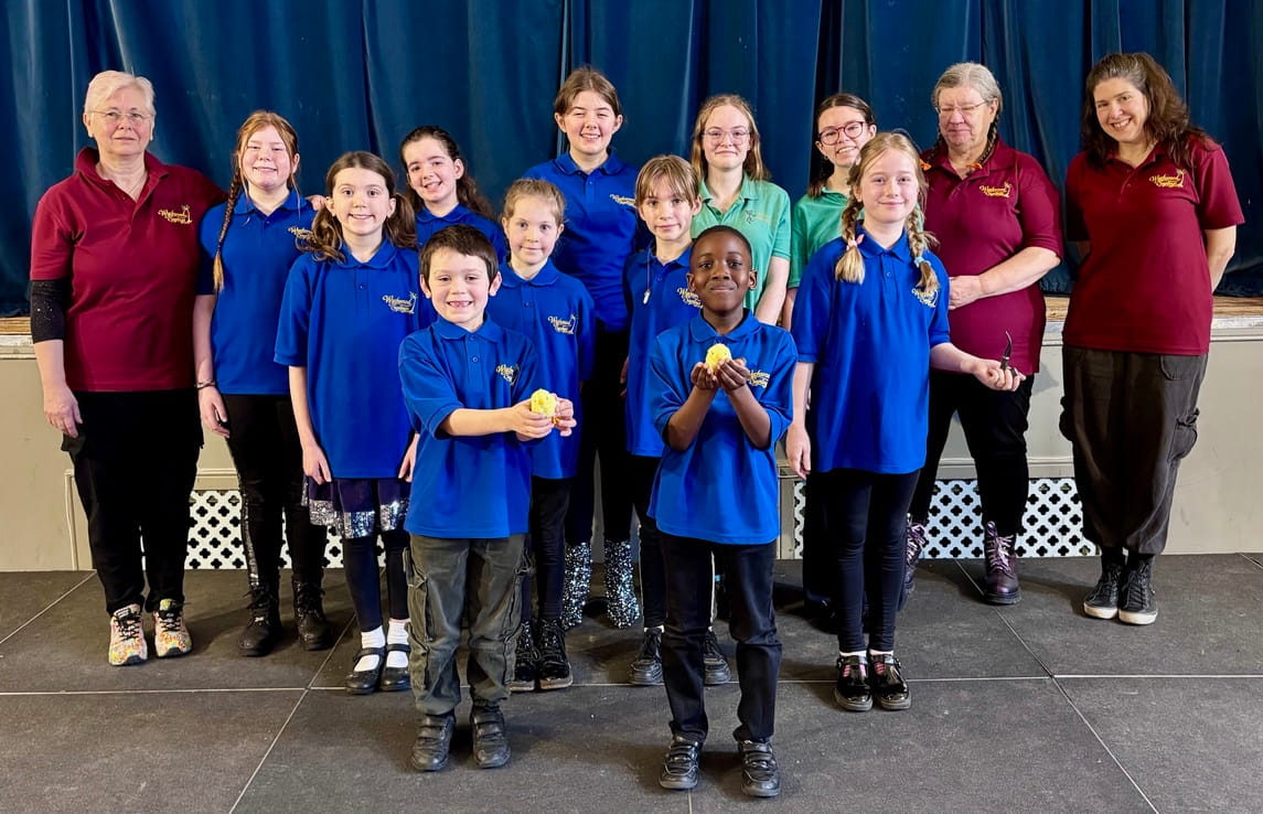 Young drama school class